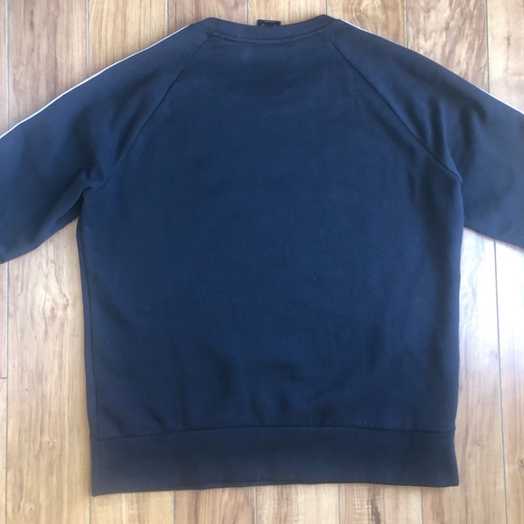 ADIDAS Men’s Black Sweatshirt with Three White Stripes - Picture 4 of 5